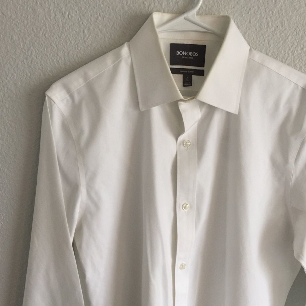 Bonobos Button Down Wrinkle Free Dress Shirt 16 35